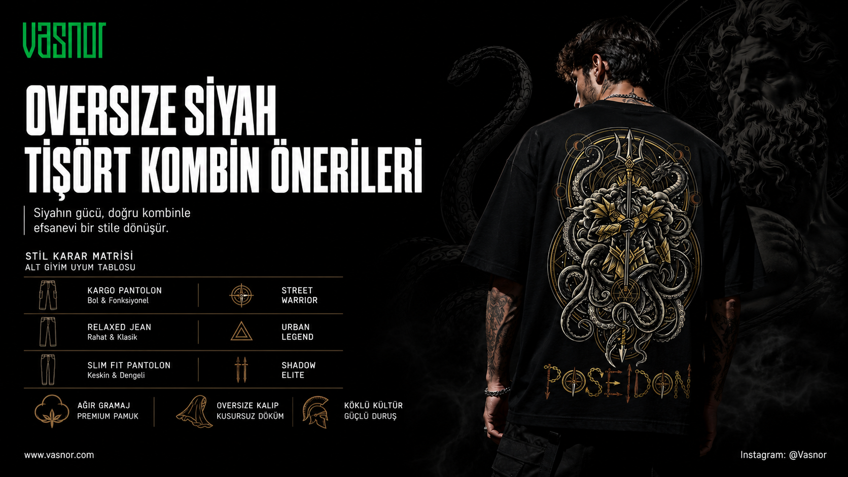Oversize Siyah Tişört Kombin Önerileri