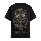 Kayıp Poseidon Oversize Siyah Tişört