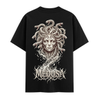 Kemik Medusa Oversize Siyah Tişört