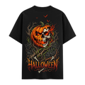 Pumpkin Skull Oversize Siyah Tişört
