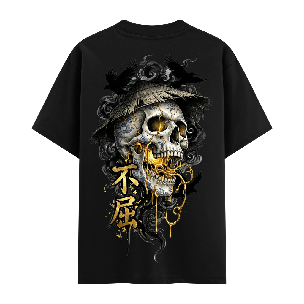 Kintsugi Soul Oversize Siyah Tişört