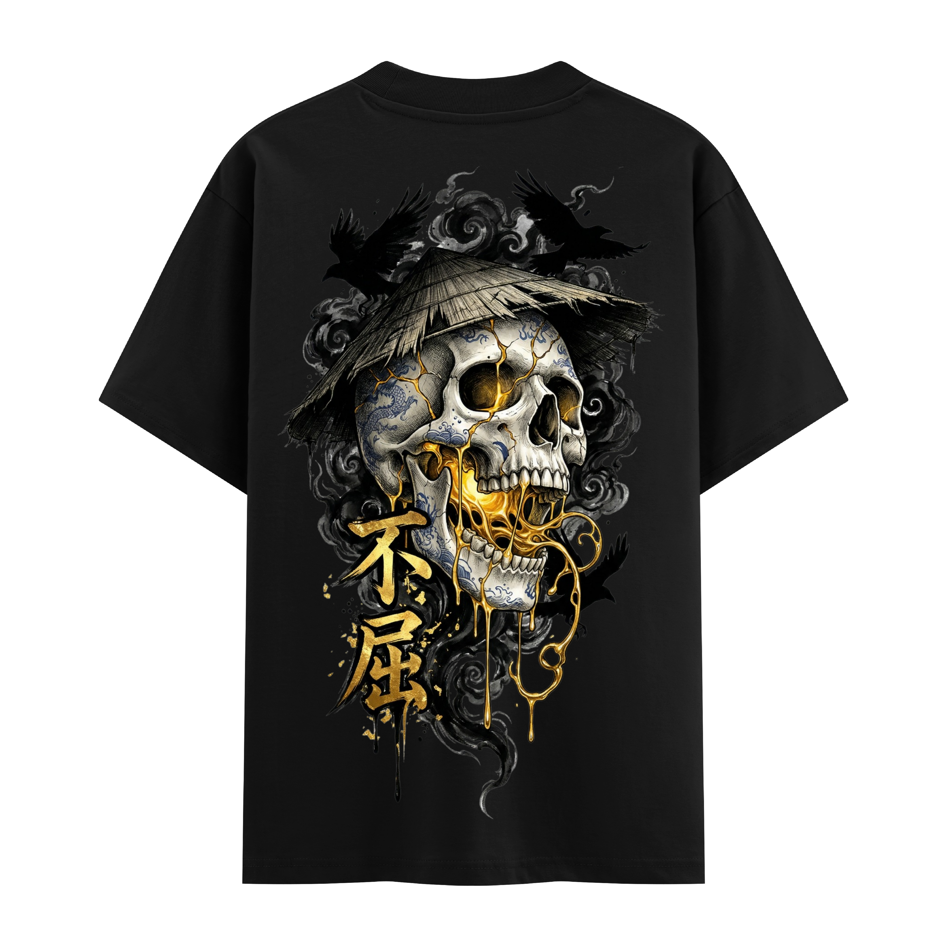 Kintsugi Soul Oversize Siyah Tişört