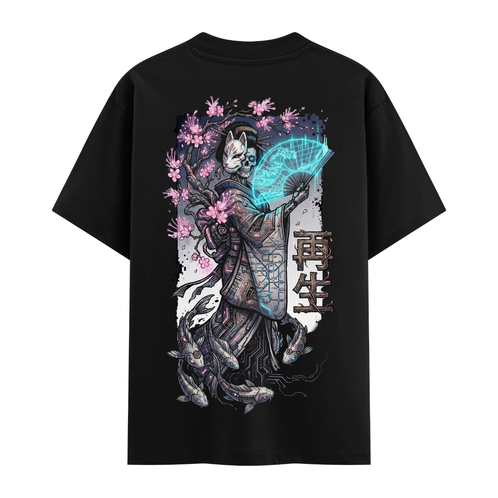 Genkai Mirai Oversize Siyah Tişört